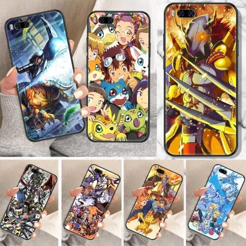 Digimon Adventure Anime Phone Case For Xiaomi Mi Note 8 9 10 11 9T 10T A3 Lite Pro Ultra black trend Etui luxury hoesjes