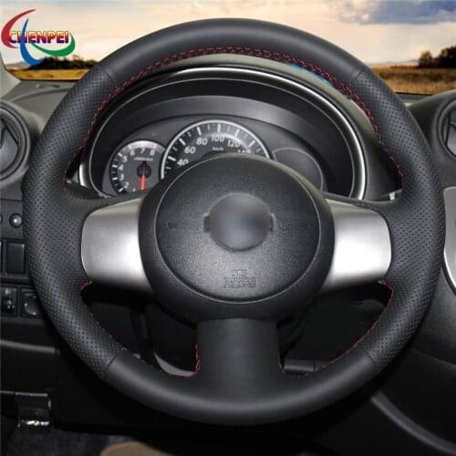DIY Hand Sewing Anti-Slip Wear-Resistant Steering Wheel Cover For Nissan Cube 2008-2020 Micra 2010-2017 Car Interior Decoration