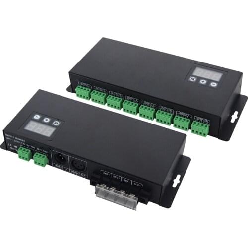 DC5V-24V DMX512decoder driver 24CH channle DMX decoder DMX512 LED RGB decoder controller DMX-PWM decoder