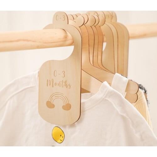 Wooden Baby Wardrobe Organize Wooden Dividers Nursery Closet Dividers Newborn Supplies Baby Shower Gifts