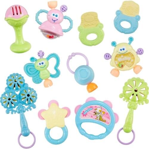 Play, Learn Baby Rattles Teether, Shaker, Grab and Spin Rattle, Musical Toy Set, Early Educational Toys for 3, 6, 9, Baby Toy