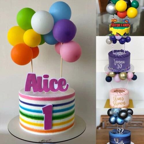 Cake Topper Personalised Confetti Balloon Balloons Globos Mariage Wedding Baby Shower Birthday Party Decoration Cake supplies