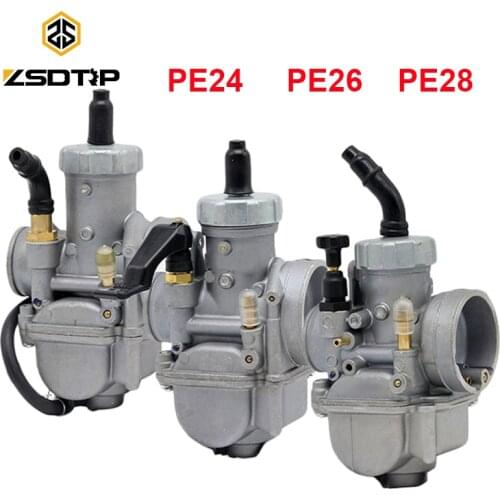 ZSDTRP PE24 PE26 PE28 High Perfromance Keihin Carburetor Carb Manual/Auto Control for Racing Motorcycle Scooter ATV Parts