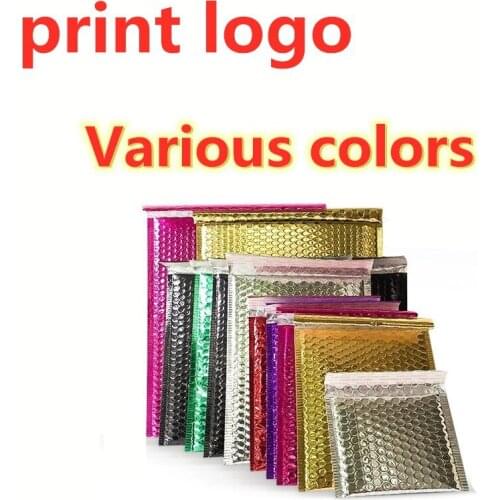 Lash bubble Rose Gold Bubble Envelope Foam Foil Shipping Mailing Bag Bubble Mailer Envelopes for Gift Packaging 15x13cm/18x23cm