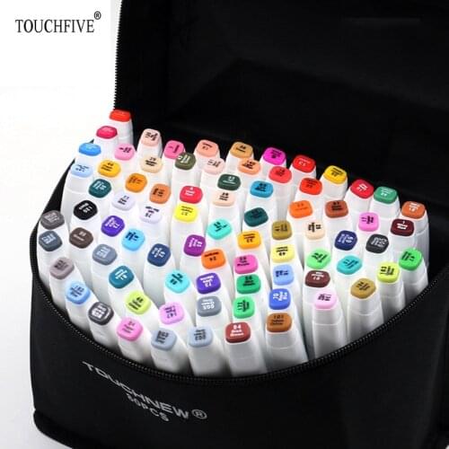Art Drawing Marker Pen , TOUCHFIVE 40 60 80 168 Colors Alcohol Graphic Art Sketch Twin Marker Pens Gift sketchbook for painting