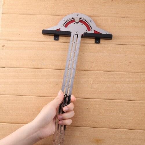 Multifunction Woodworkers Edge Ruler 70 Degree Protractor Angle Finder Scriber Gauge Measuring Marking Framing Ruler Tool