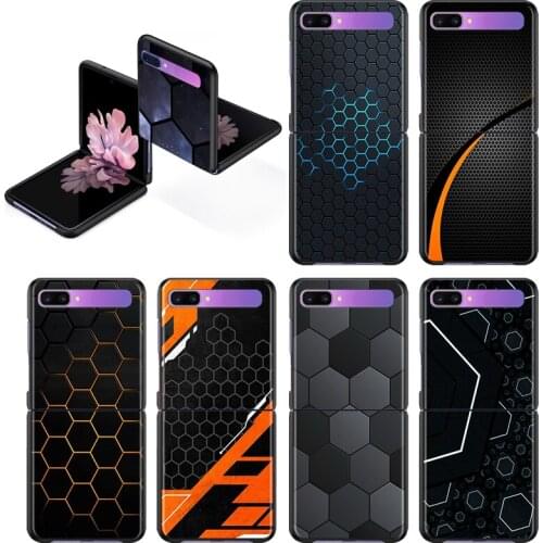 Car Carbon Fibre line Fashion Mobile Hard Shockproof Cover For Samsung Galaxy Z Flip 3 5G Black Fundas Phone Case