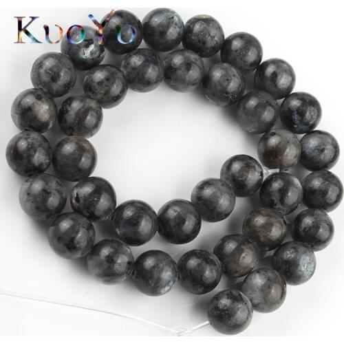 Natural Stone Black Labradorite Beads Round Loose Beads For Jewelry Making Diy Bracelet Necklace Accessories 15" 4/6/8/10/12mm