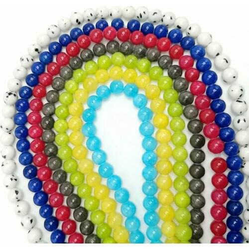 Wholesale Natural Purple Blue Red Jades Stone Beads Round Loose Spacer Beads for Jewelry Making 4 6 8 10 12mm DIY Bracelet