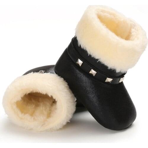 Autumn Winter Children Boots Baby Girl PU Boots Casual Shoes First Walkers Newborn Cute Non-slip Soft Sole Shoe