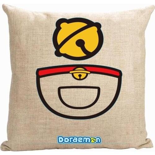 Doraemon pillow cover, cute Japanese creative cartoon Animation Doraemon cat small bell christmas tree throw pillow cover