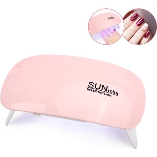 Portable UV Nail Lamp 6W LED Nail Dryer UV Curing Lamp for Gel Based Polishes Manicure/Pedicure Gel Machine Mouse Nail Lamp