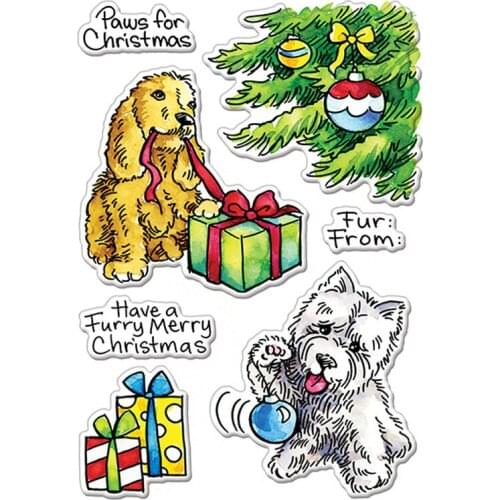 Furry Christmas Gifts Transparent Clear Stamps Silicone Seals 2020 New Stamp for DIY Scrapbooking Paper Crafts Cards Making