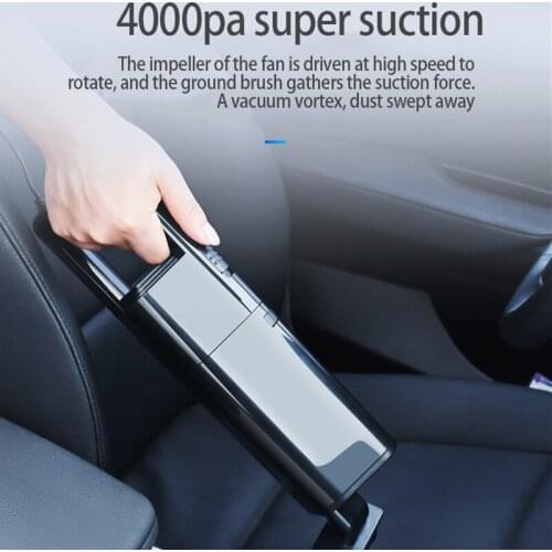 Portable vacuum car vacuum 4000Pa Vacuum Cleaner Handheld Car Cleaner 360degree Cyclone Filter Vacuum Cleaner For Car Household