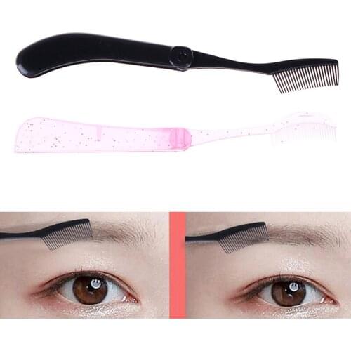 Mascara Separator Folding Plastic Comb Eyelashes Eyebrow Extension Brush Beauty Makeup Cosmetic Tools Accessories