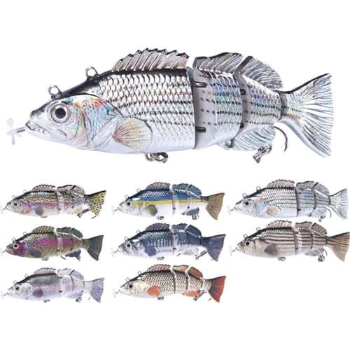 Robotic Swimming Lure Multi-Section Electric Hard Bait USB Rechargeable 14cm 53g for Fishing SAL99