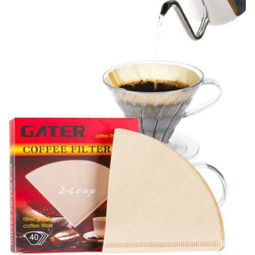 Hand Drip Coffee Filter Paper V60 V101 Natural Wood Pulp Coffee Paper Strainer