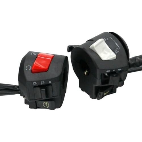 Motorcycle Handle Bar Left Right Switches Horn Turn Signal Headlight Fog Light Electric Start Handlebar Controller Switch 22mm