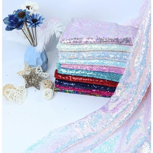 3MM Sequins Fabric Dense Mesh Yarn Wedding Decoration Shooting Dress Costume Clothing Accessories 150*100cm Sewing Supplies