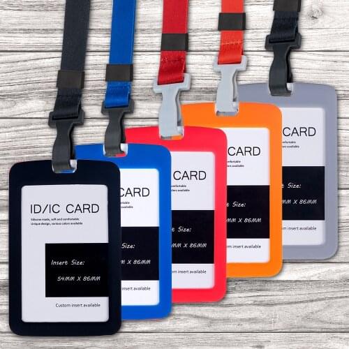 Silicone Material ID Card Holder Name Tag Staff/Business/Office Badge Holder
