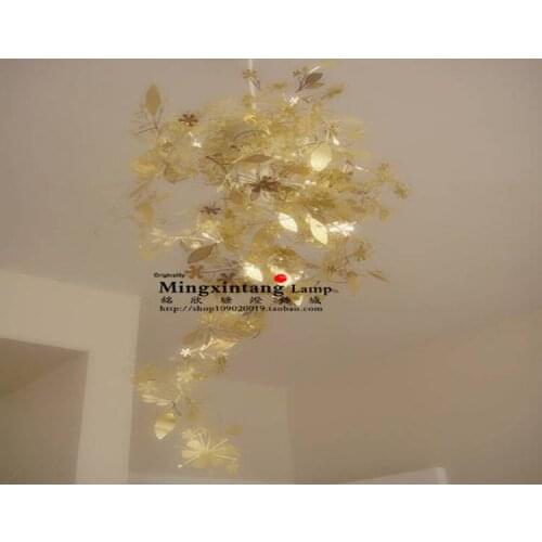 Modern Suspension Luminaire Lamparas American Iron Flower Pendant Light Dining Room Bedroom Light Bed deco chambre