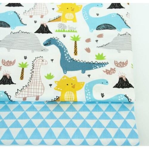 Dinosaurs Printed 100% Cotton Fabric For Making Dresses Cushions Blanket Sewing Baby Child Bed Sheet Textile