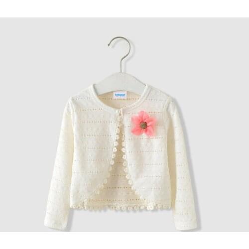 Spring Autumn Baby Knitted Cardigan Sweater Clothes Sweater Coat Long Sleeve Outwear Thin Cotton Cardigan For Girls LZ305