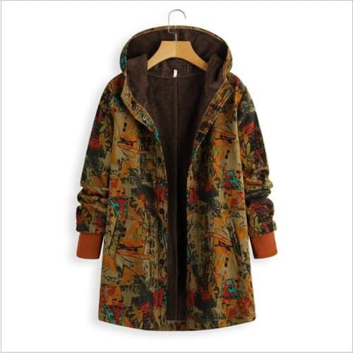 Vintage Woman Parkas Hooded Long Sleeve Plus Size Spring Autumn Clothes Female Winter Women Jacket