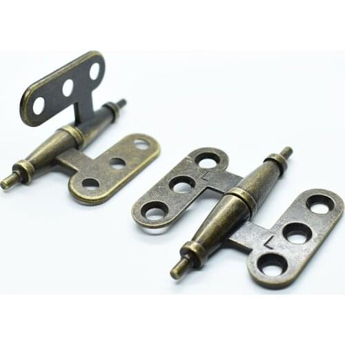 Antique Cabinet Hinge Green Bronze detachable Folding Butt hinge for Wardrobe Cupboard Door Furniture Vintage Retro Hardware
