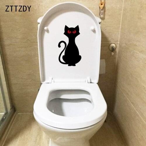 ZTTZDY 12.2*21.2CM Personal Cat Home Wall Sticker Toilet Decal Living Bedroom Decoration T3-0063