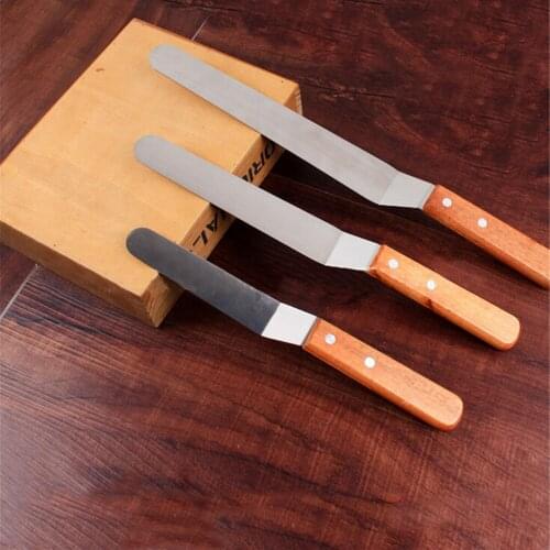 3 Sizes 6" /8" /10" Cake Icing Decorating Straight Spatula Smooth Filling Blade Icing Spread Cutter Tool Kitchen Knife Tool 1Pcs