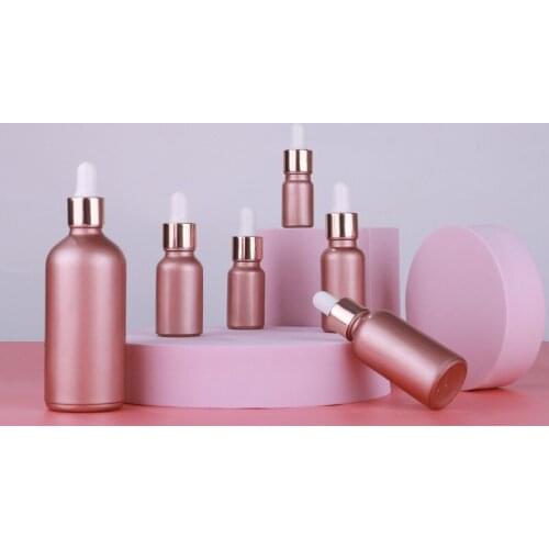 100pcs 5/10/15/20ml Empty Rose Gold Essential Oil Glass Eye Dropper Bottle For Liquid Aromatherapy Fragrance Travel DIY Cosmetic