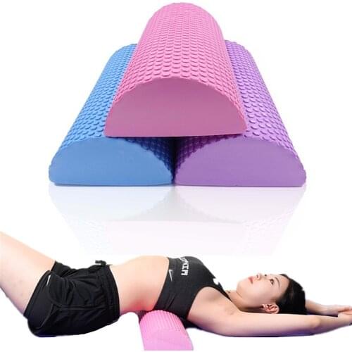 30-45cm Half Round EVA Massage Foam Roller Yoga Pilates Fitness Equipment Balance Pad Yoga Blocks With Massage Floating Point
