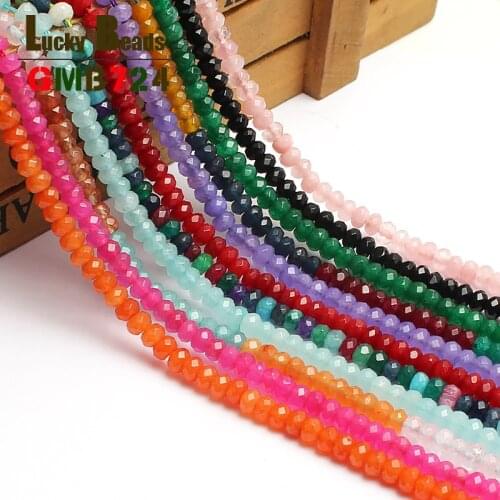 4mm Natural Crystal Rondelle Beads Loose Beads For Jewelry Making 15inches Faceted Czech Crystal Beads Diy Jewelry