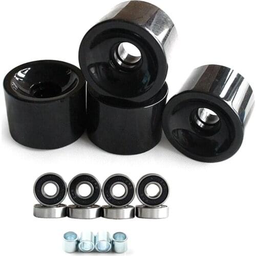 Dancing Longboard 4PCS Skateboard Wheels Bearings ABEC-9 70X51mm PU 78A 75% Rebound Large Size Wheels