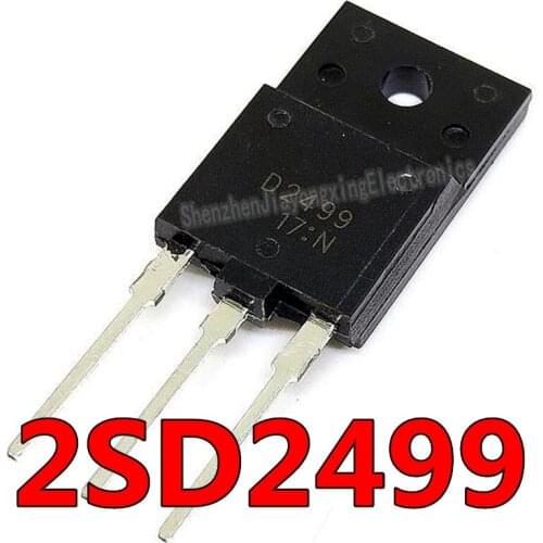 5pcs 2SD2499 TO3PF D2499 TO-3PF TO-3P NPN TRIPLE DIFFUSED MESA TYPE (HORIZONTAL DEFLECTION OUTPUT FOR COLOR TV)