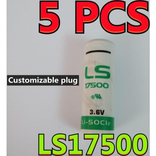 5PCS NEW Original Lithium Battery For SAFT LS17500 17500 A Size 3.6V PLC CNC Machine (Customizable Plug)