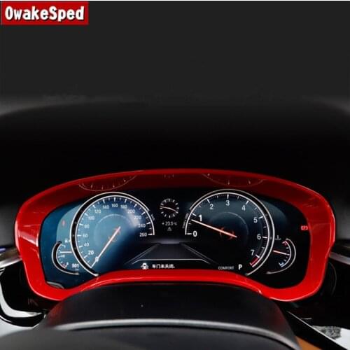 For BMW 5 Series G30 Interior Accessories Carbon Fiber Color Console Dashboard Radiator Speedometer Frame Decoration Cover Trim