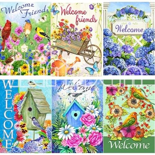 New 5D DIY Diamond Painting Flower Scenery Diamond Embroidery Bird Cross Stitch Full Square Round Drill Crafts Home Decor Gift