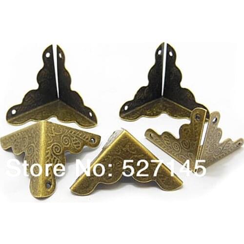 Free Shipping 20Pcs Bronze Color Box Corner Protector Guard Edge Desk Edge Cover 25mm