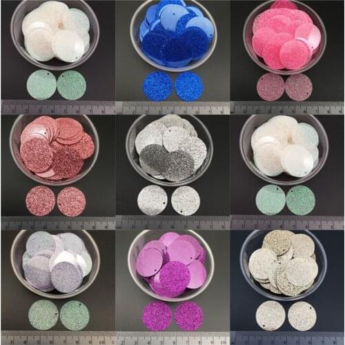 Pailettes 25mm Silde Hole Glitters Sequin Flat Round Loose Sequins Sewing Wedding Decoration Craft Scrapbook DIY Accessories