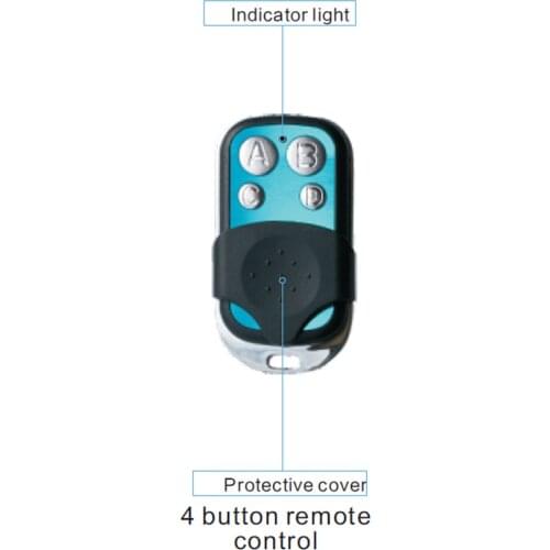 4-button remote control keychain RF wireless radio frequency 433MHZ metal buckle