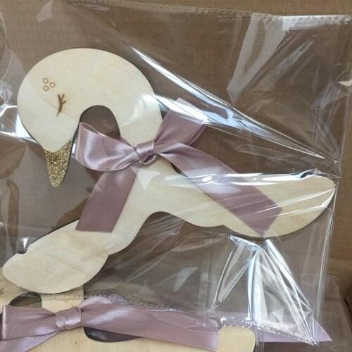 Swan Bowknot Wooden Hanger Kids Room Clothes Rack Home Decor Photography Prop Wedding Party Gift Favor Children Room Decor