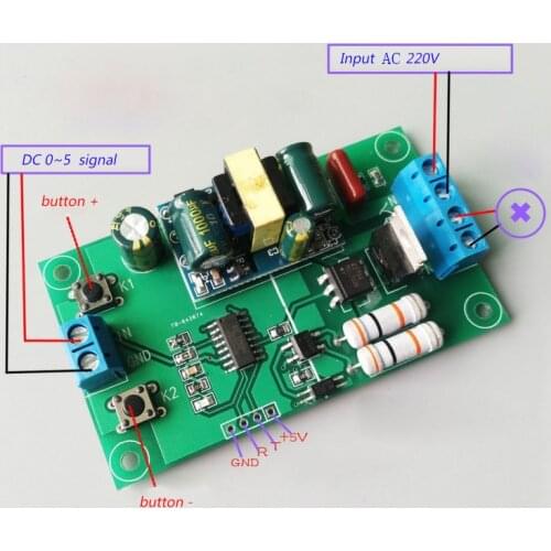 220V AC dimming / voltage regulation / speed control / thyristor / module SCM PWM / serial port adjustment / power