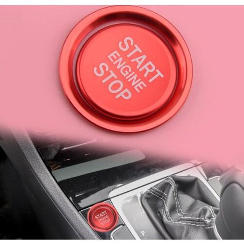 Engine Start Stop Push Switch Button Cover Ring Trim Red Aluminum Alloy Fit For VW Golf 7 MK7 Jetta CC Arteon