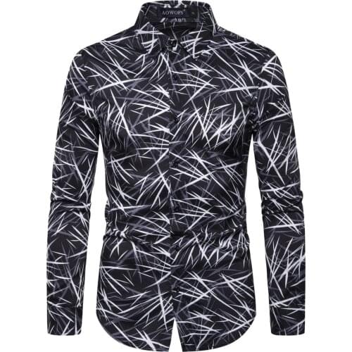 Eu size 2xl striped mens silk shirts long sleeve good quality cotton camisas hombre manga larga