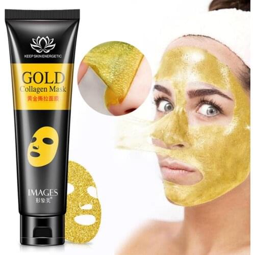 24K Gold Collagen Face Mask Anti Aging Remove Wrinkle Peel Off Mask Deep Cleaning Remove Acne Black Lifting Firming TSLM2