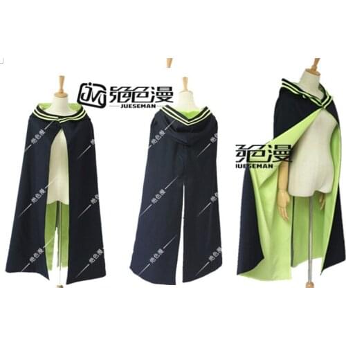 Seraph of the End Owari no Serafu Shinoa Hiragi Outfit Uniform Dress Cloak Cosplay Costume