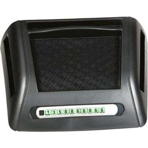 Multi-Function Dashboard Storage Box Console Phone Organizer Tray for Toyota RAV4 2019-2021, with Parking Number Plate