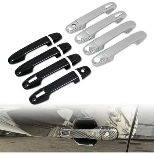 ABS Car Door Handle Cover Trims Overlay Decoration Protector For Subaru Forester 2019-2020 Carbon Fiber Styling/Sliver